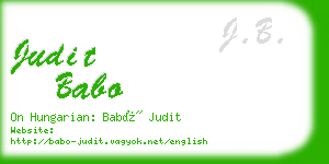 judit babo business card